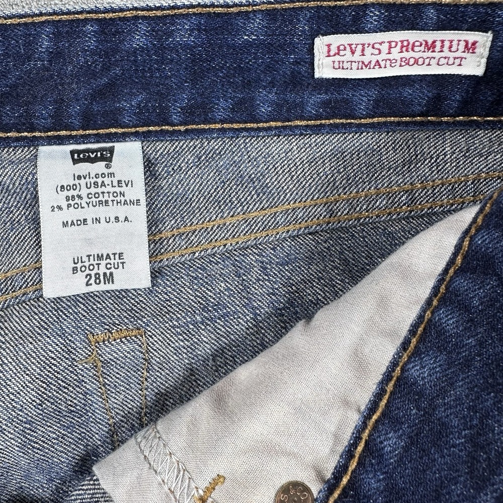 Vintage LEVI'S Jeans Womens 28 90's Made in USA Premium Ultimate Bootcut Y2K - Picture 2 of 13